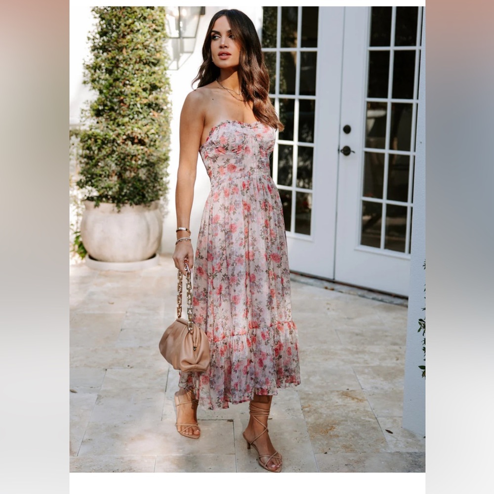 Floral Bustier Summer Dress